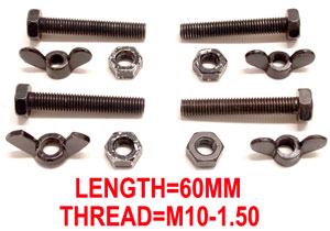 4PACK M10-1.50 UNIVERSAL BOLT & NUT