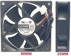 AGC08025B12H DC 12V 0.48A FAN FOR VIZI