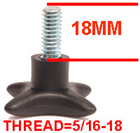 5/16-18x18MM KNOB AGGRESSOR,VERTIGO HEX