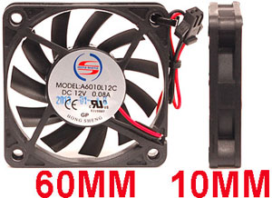 12vDC 0.08A FAN FOR FREQ MATRIX