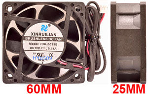 DC12V0.14A 60MM 25MM FAN ENCORE BURST 20
