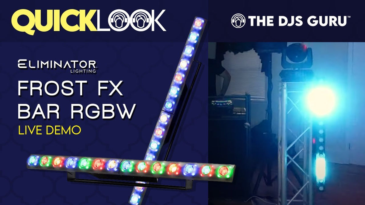 Eliminator Lighting Frost FX BAR W RGBW Linear LED Effects Live Demonstration