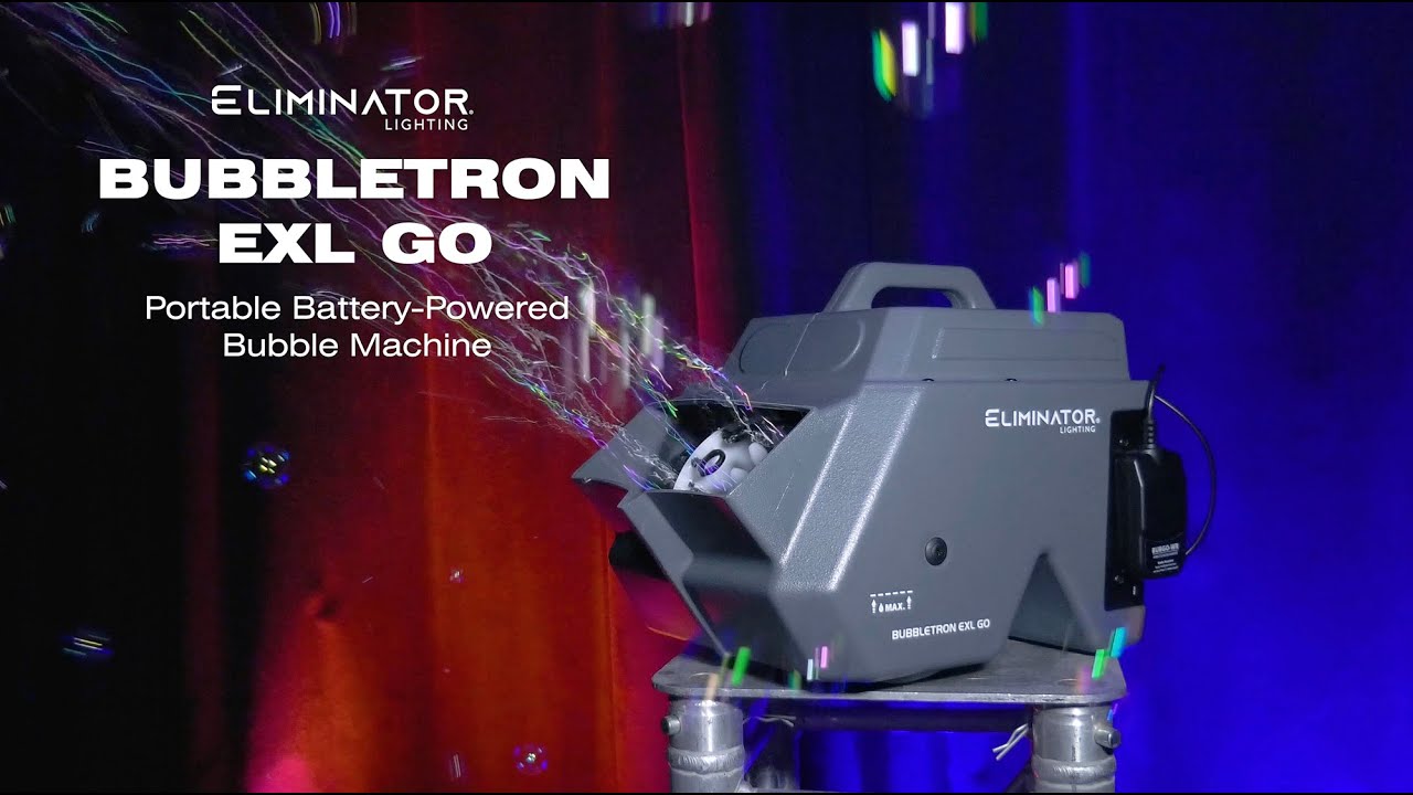 Eliminator Lighting Bubbletron EXL Go - Battery Powered Bubble Machine