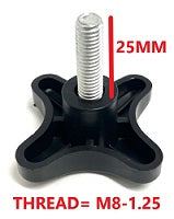 THREAD M8-1.25 MM BRACKET KNOB FOR AQUA